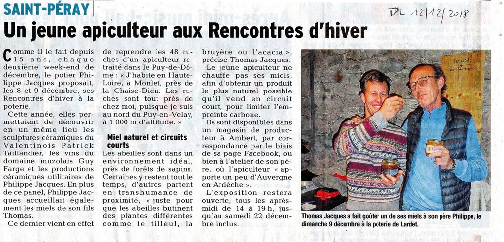 Dauphiné Libéré du 12/12/2018